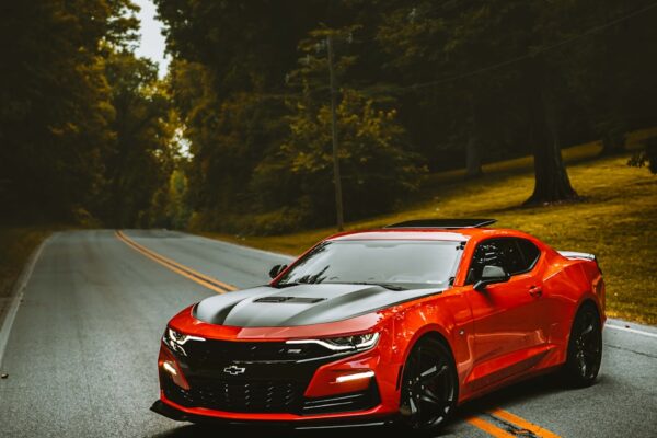 red and black car